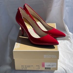 Michael Kors Flex Mid Red Patent Leather pump